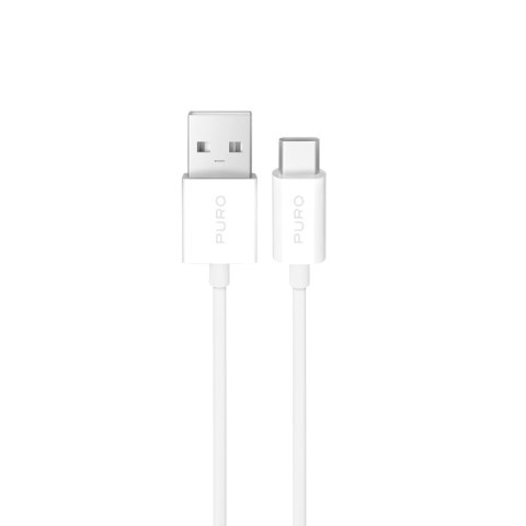 Kabel przewód USB-A - USB-C 10W TPE 2m - biały Kabel przewód USB-A - USB-C 10W TPE 2m - biały