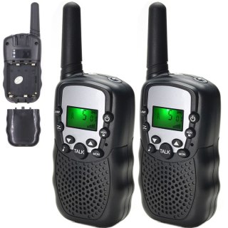 Walkie talkie krótkofalówka 8 PMR z latarką do 3 km - zestaw 2 szt.