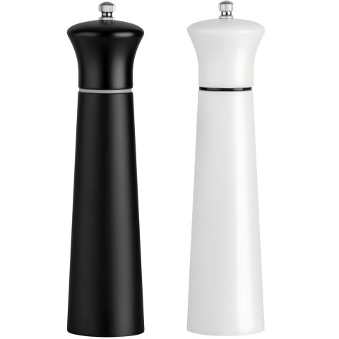 Zestaw młynków do soli pieprzu przypraw ręczny drewniany 22 cm - 2 szt.