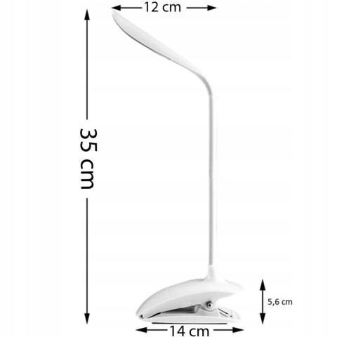 Lampka biurkowa szkolna mocowana do blatu na klips 14 LED