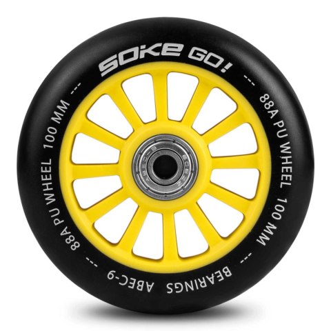 Kółka do hulajnogi 100 mm żółte 2 szt. Kółka do hulajnogi 100 mm żółte 2 szt.