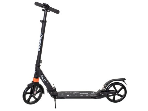Hulajnoga miejska składana duża AILO XL koła 200mm amortyzator x2 czarna GIMME Hulajnoga miejska składana duża AILO XL koła 200mm amortyzator x2 czarna GIMME