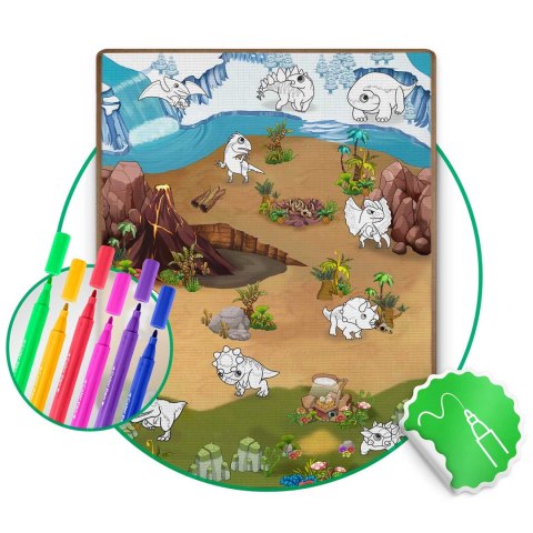 Mata piankowa do kolorowania zwijana 120 x 90 x 0,3 cm Ricokids RK-344