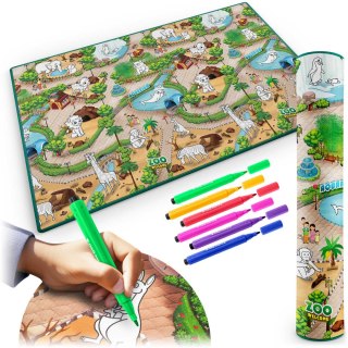 Mata piankowa do kolorowania zwijana 200 x 120 x 0,3 cm Ricokids RK-343
