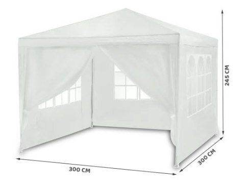 Pawilon ogrodowy biały 3x3m 4936 Pawilon ogrodowy biały 3x3m 4936
