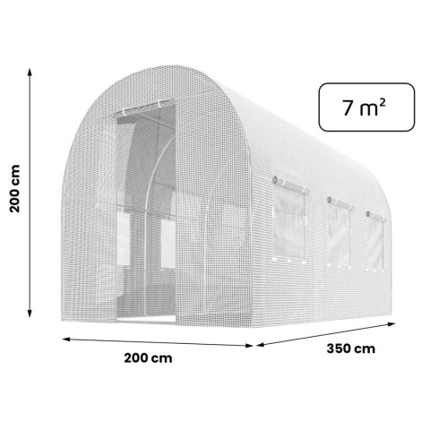 Tunel ogrodowy 2x3,5m (7m2) biały Plonos Tunel ogrodowy 2x3,5m (7m2) biały Plonos