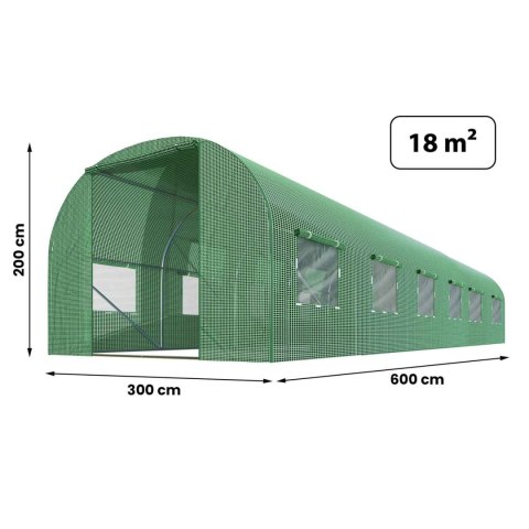 Tunel ogrodowy 3x6m (18m2) Plonos Tunel ogrodowy 3x6m (18m2) Plonos
