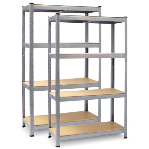Regał metalowy magazynowy zestaw 2 szt. 180 x 90 x 40 cm Plonos PL-702