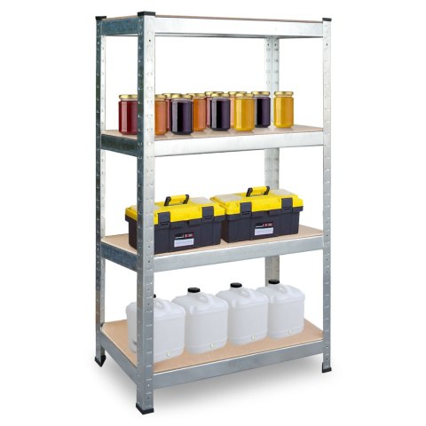 Regał metalowy magazynowy zestaw 2 szt. 180 x 90 x 40 cm Plonos PL-702