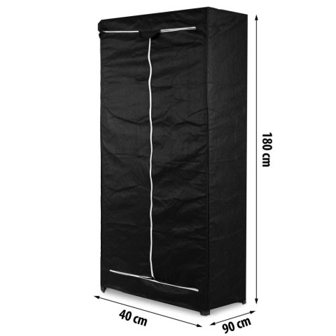 Pokrowiec ochronny na regał 180 x 90 x 40 cm czar Pokrowiec ochronny na regał 180 x 90 x 40 cm czar